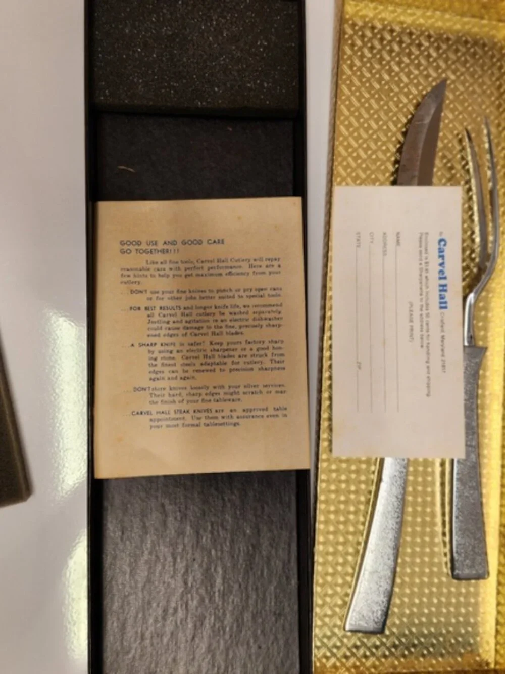 Vintage Carvel Hall Carving Cutlery